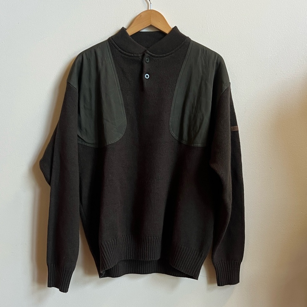 Beretta wool sweater Men's Dark Green hunting rifle jacket